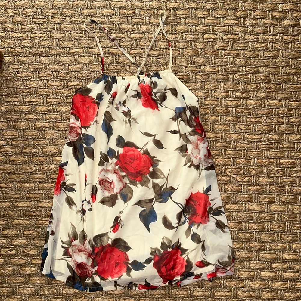 90’s flower summer mini dress. size small